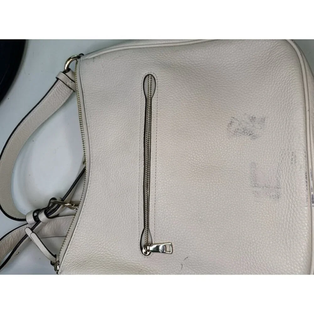For Repair - Coach Ellie File Crossbody Purse Bag White - C1648 Pebbled LEATHER